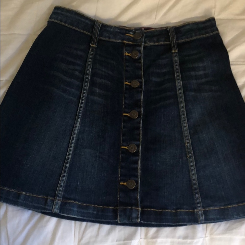 Button Up Denim Skirt